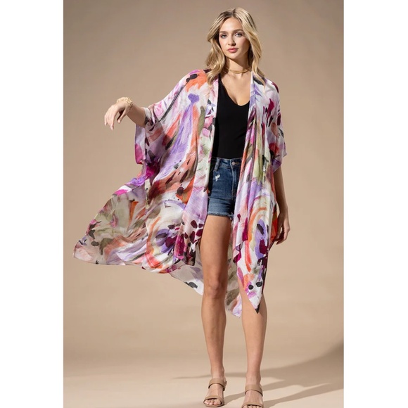 🌟 “The Violet" Watercolor Multi Kimono - Picture 2 of 5